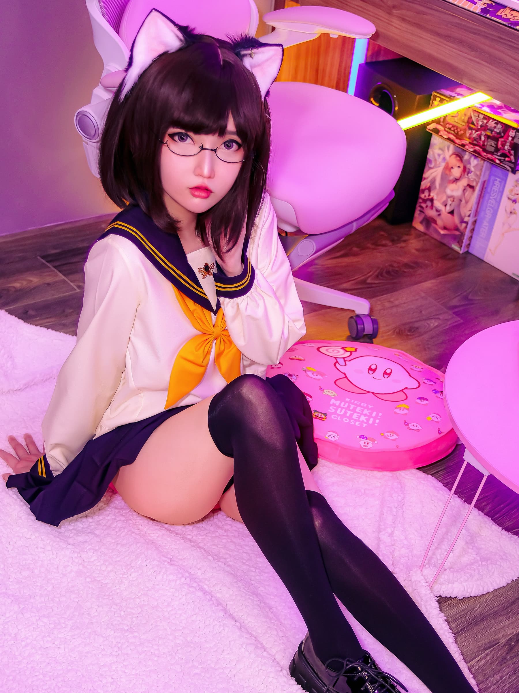 NO.115 Tatami Nekochan in Seifuku – [Potato Godzilla] - 喵图录