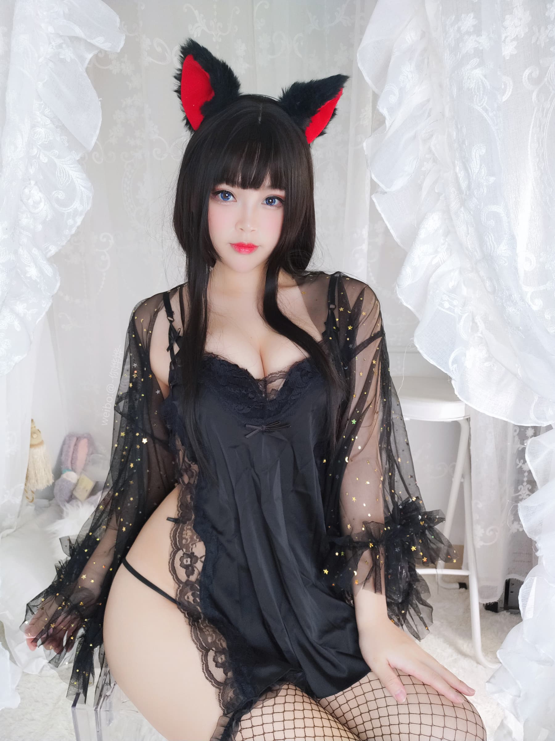 NO.056 黑系猫咪少女 – [白烨烨] - 喵图录