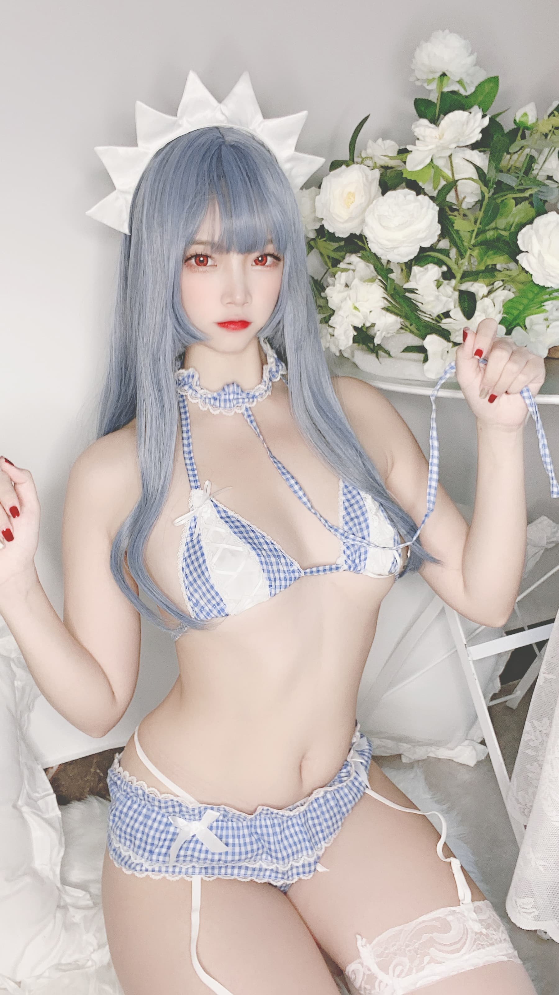 NO.094 私房自拍蓝格比基尼女仆 – [二佐Nisa] - 喵图录