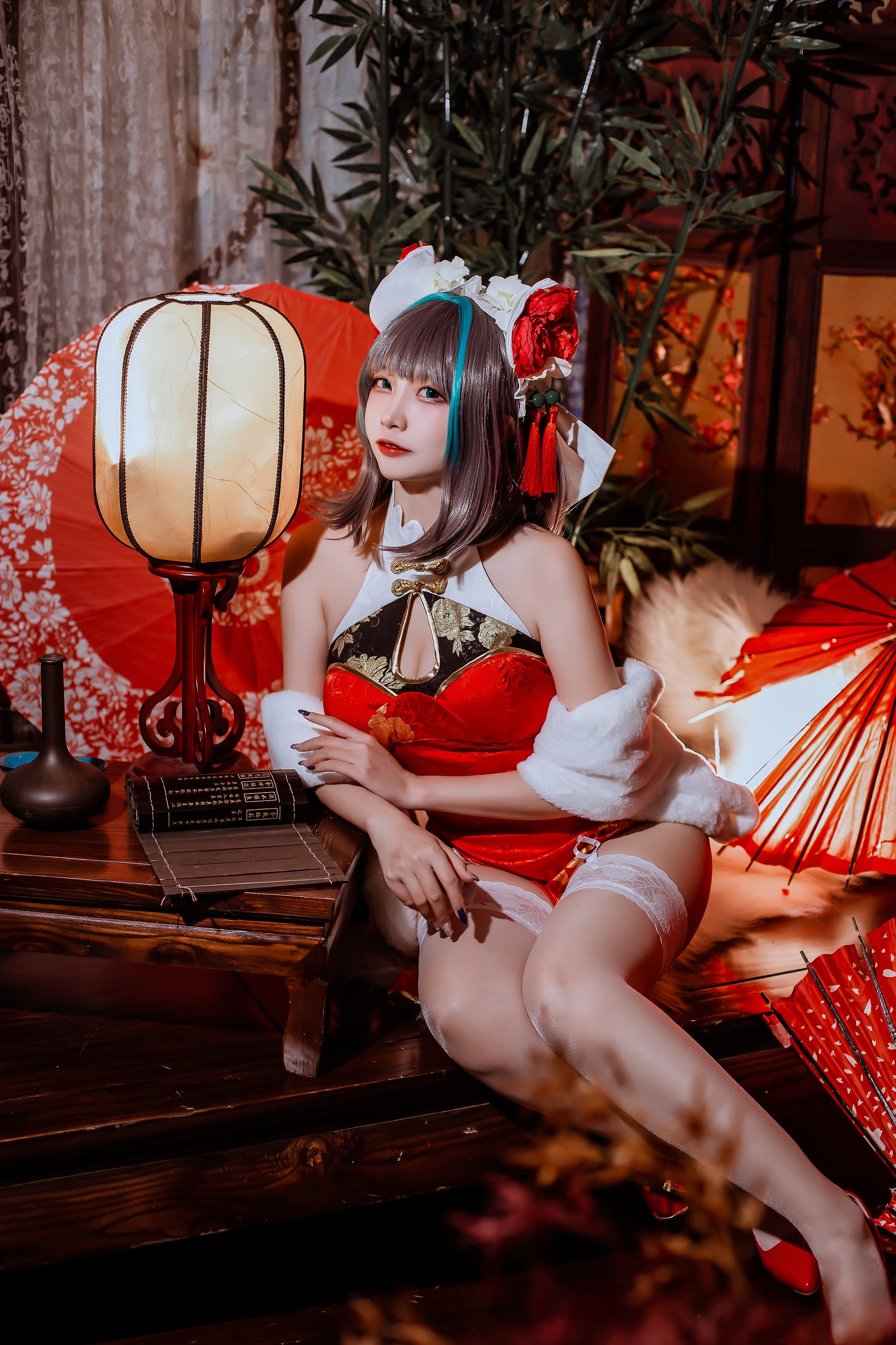 NO.157 碧蓝柴郡旗袍 – [二佐Nisa] - 喵图录
