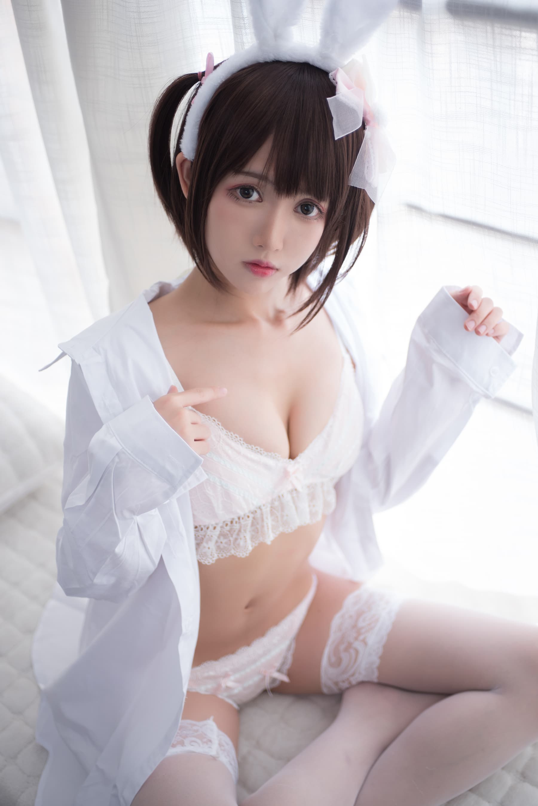 NO.024 兽耳 白色蕾丝情趣 – [鳗鱼霏儿] - 喵图录