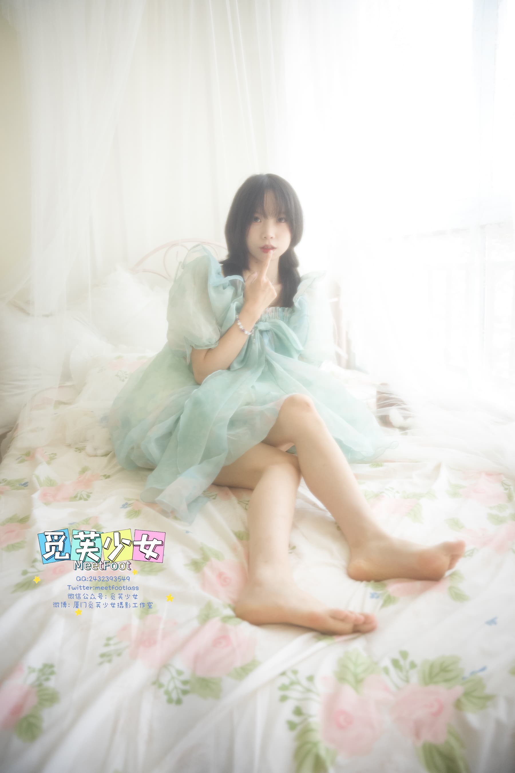 NO.033 小婉一袭蓝色纱裙构筑今晚浪漫的梦境 – [觅芙少女] - 喵图录