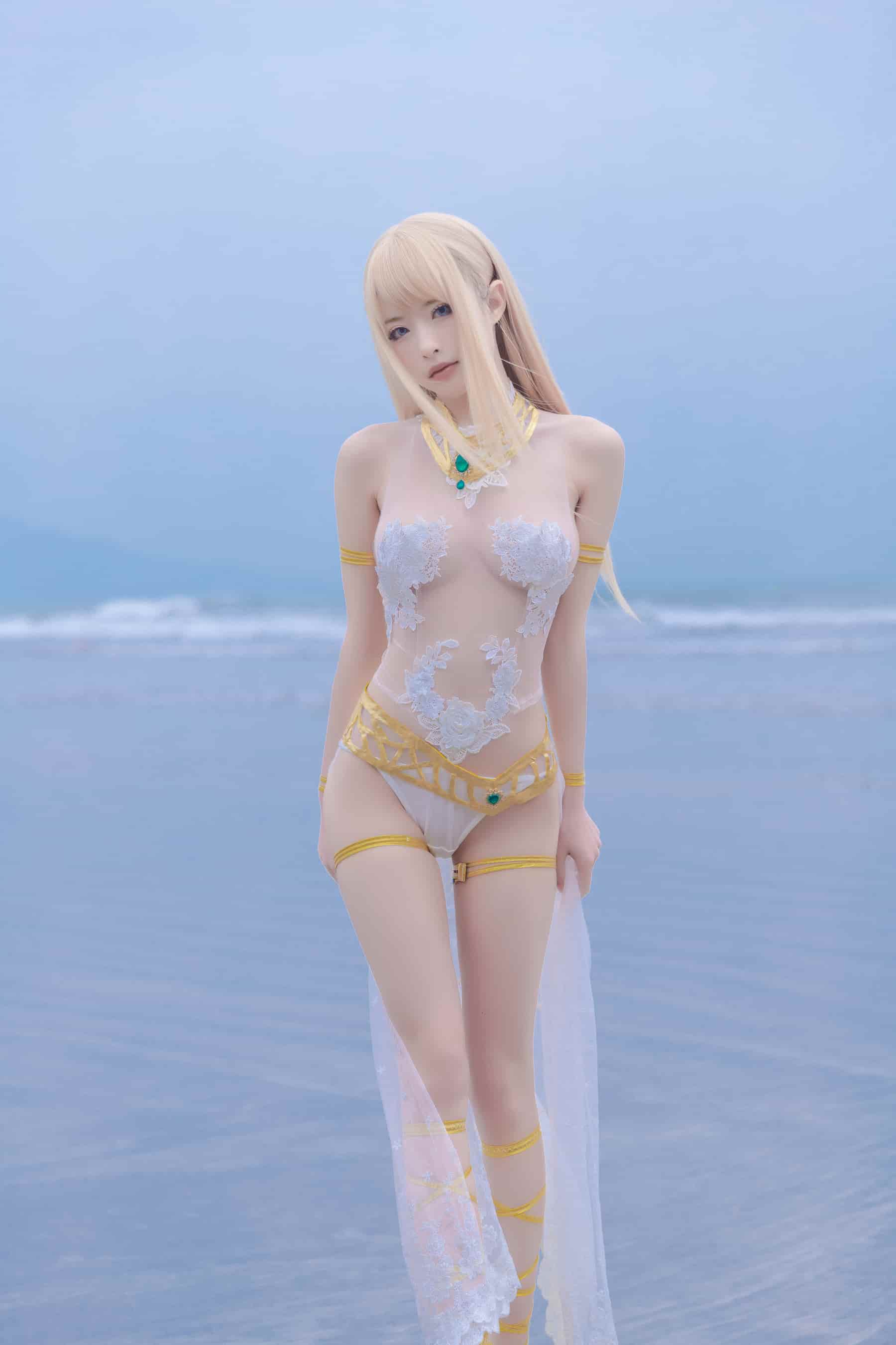 NO.023 玛丽萝丝 白色泳衣 – [清水由乃] - 喵图录