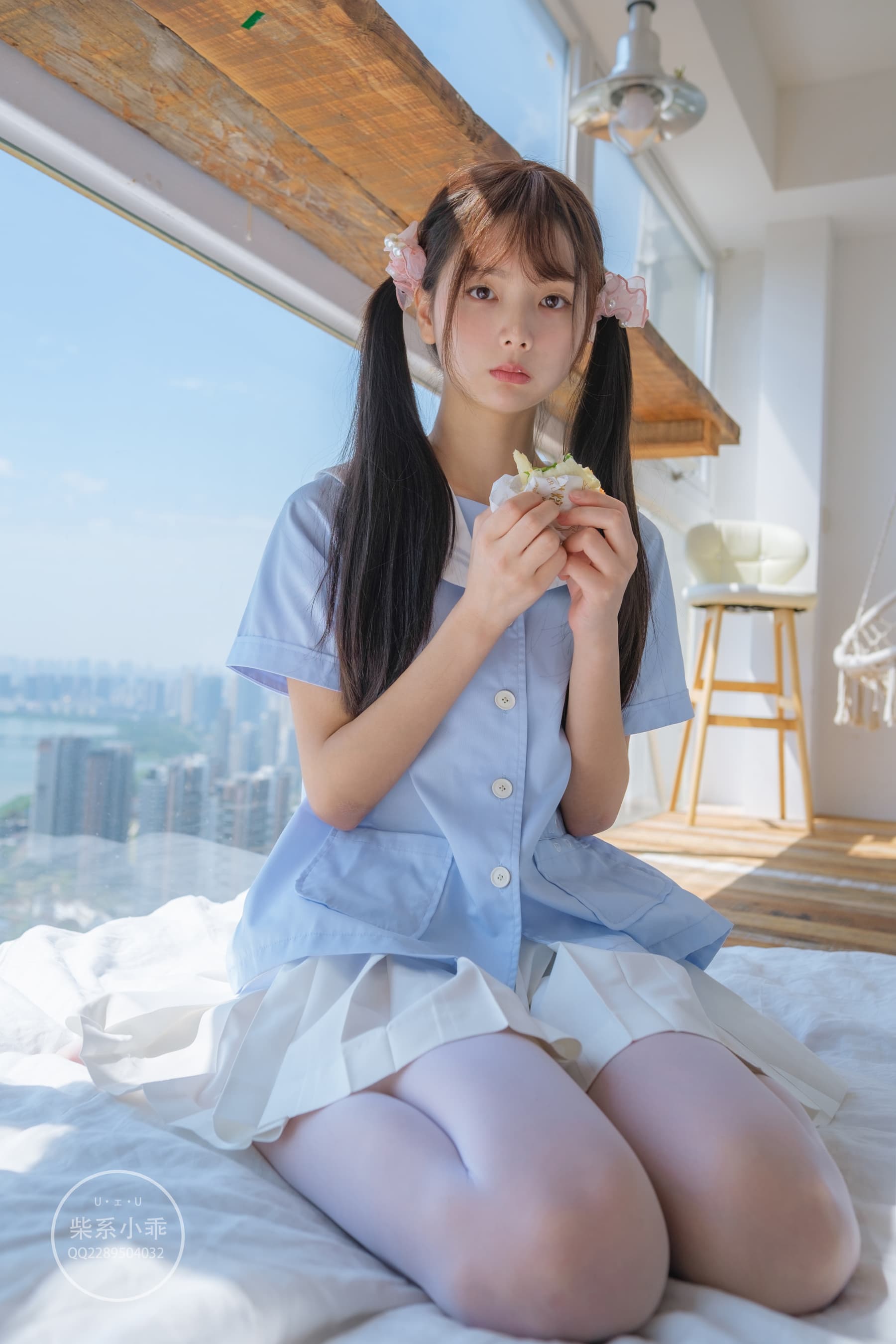 NO.001 晴空01 白丝双马尾jk – [稚乖画册] - 喵图录