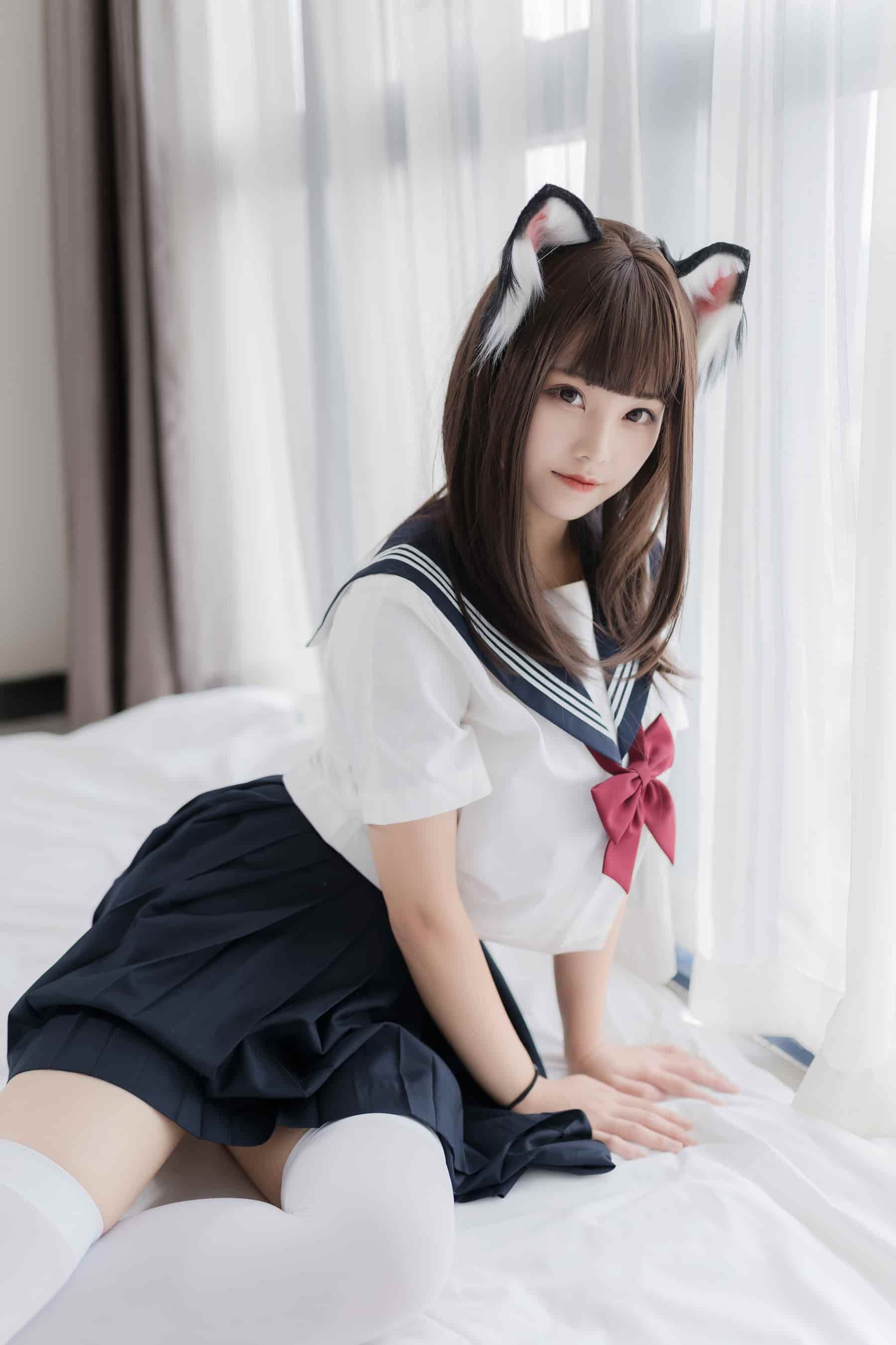 NO.005 猫耳JK – [蜜汁猫裘] - 喵图录