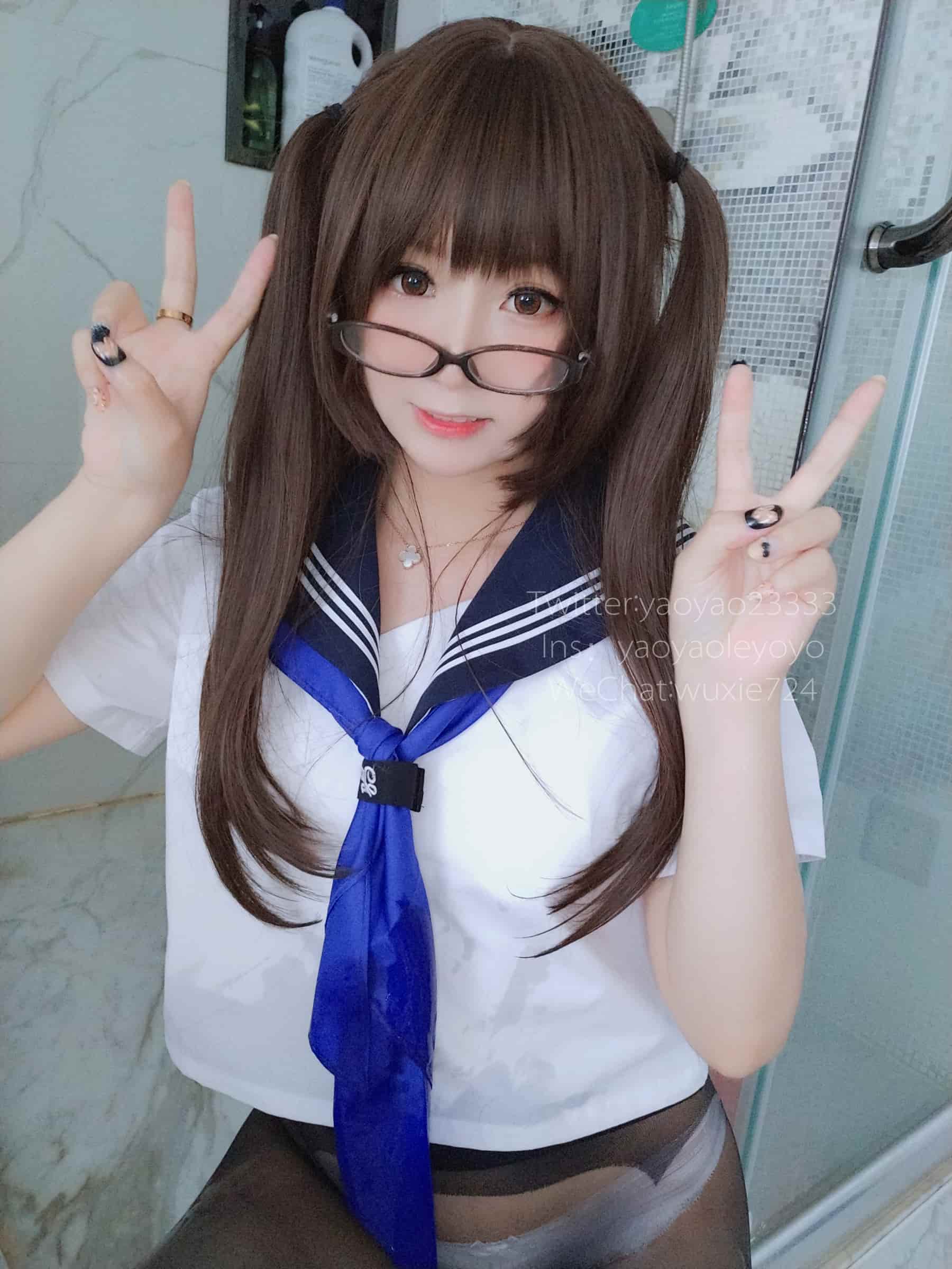 NO.016 蓝色JK – [软妹摇摇乐yoyo] - 喵图录