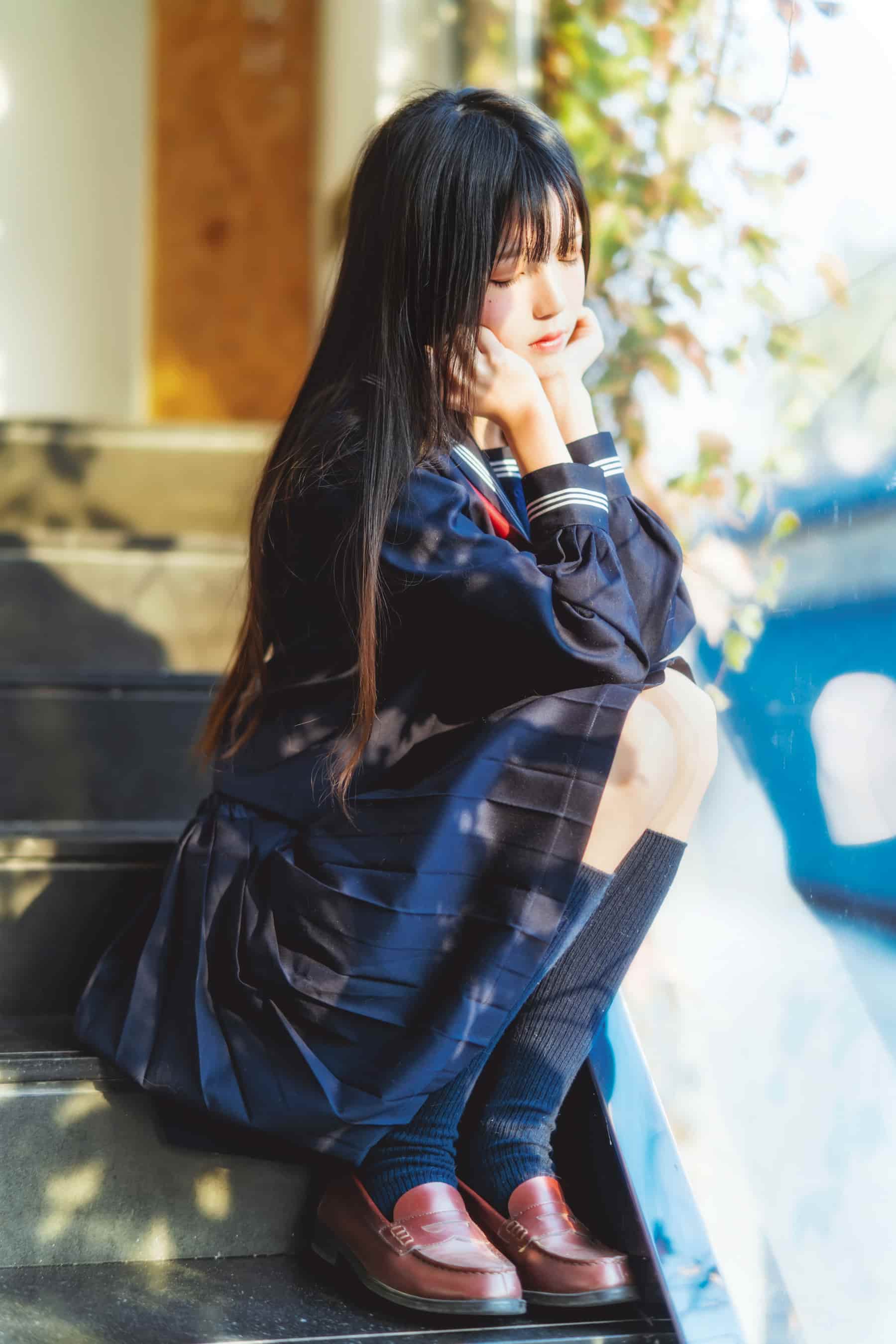 NO.043 小小少女 黑色水手服 – [桜桃喵] - 喵图录