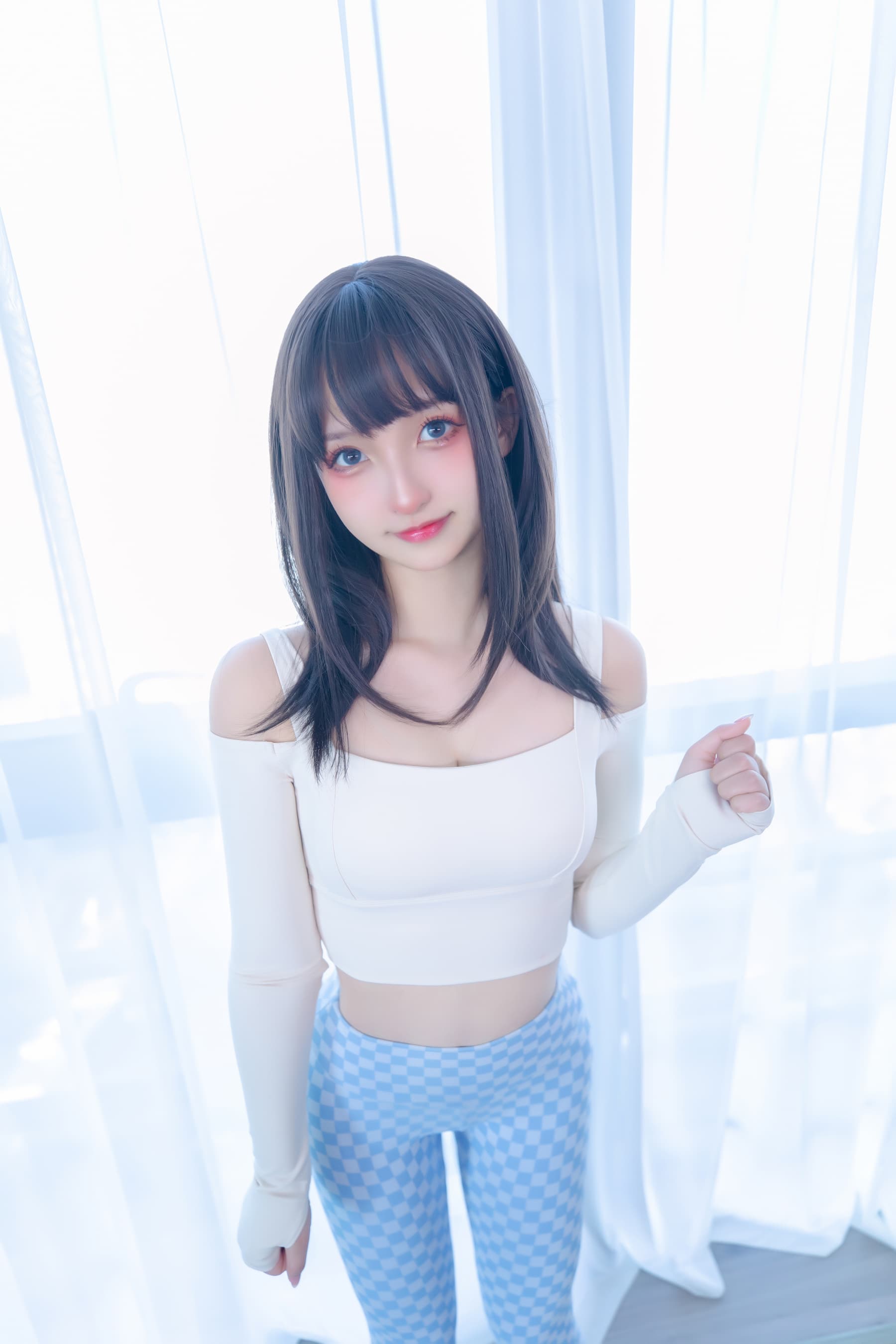 NO.103 蓝白格 – [神楽坂真冬] - 喵图录