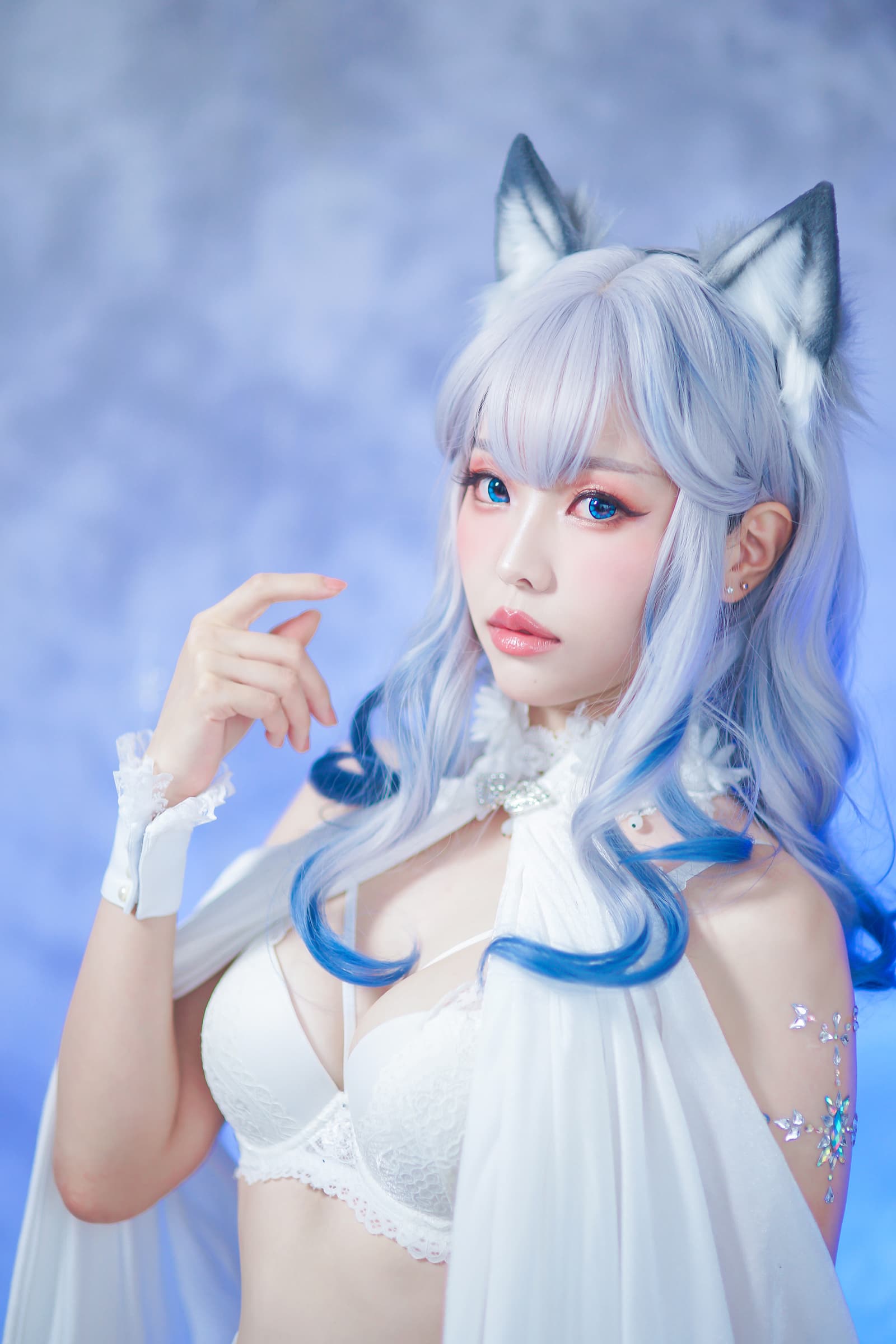 NO.057 猫耳白丝带 – [ElyEE子] - 喵图录