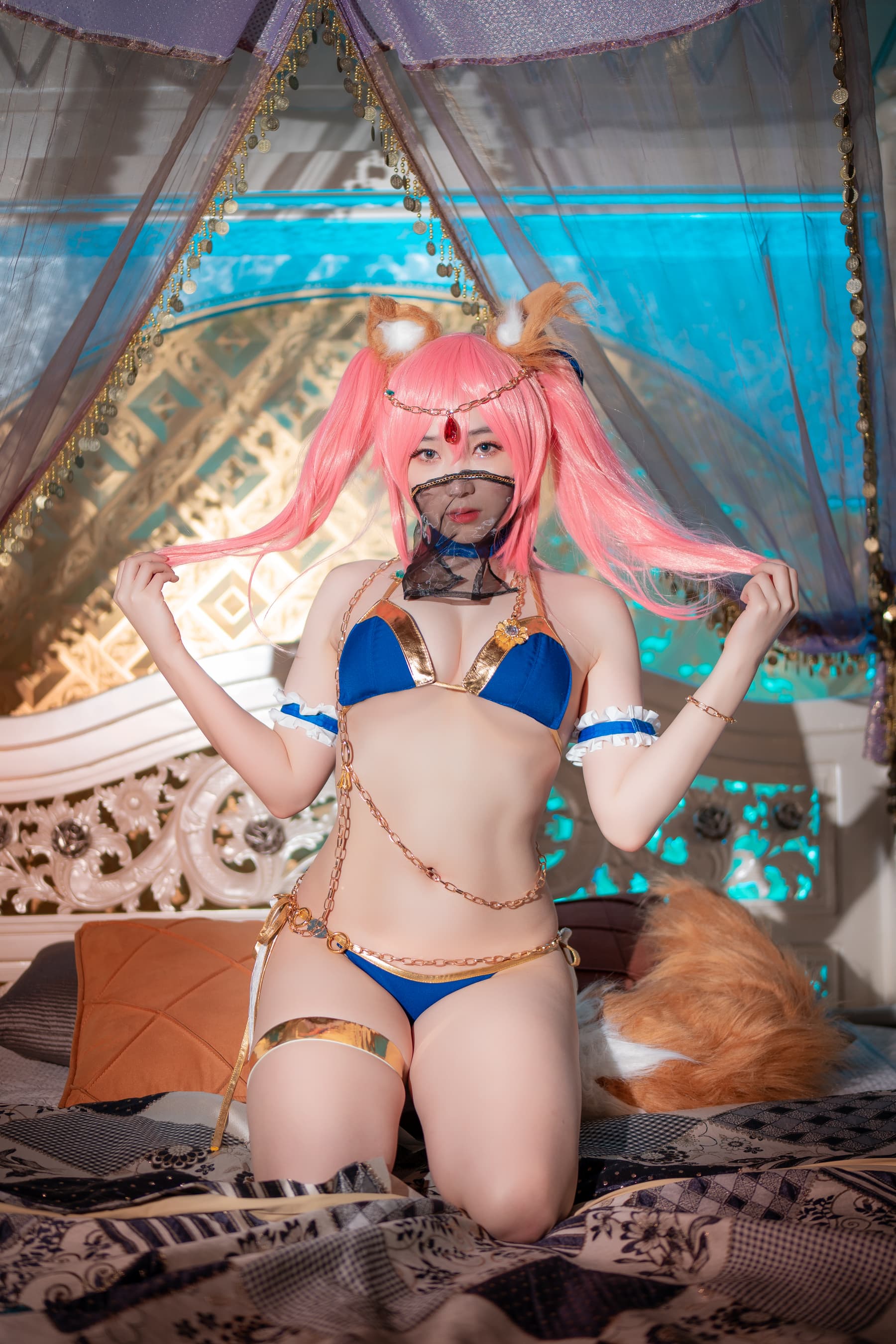 NO.076 CREAMSODA Cosplay Tamamo + Kama – [Bambi] - 喵图录