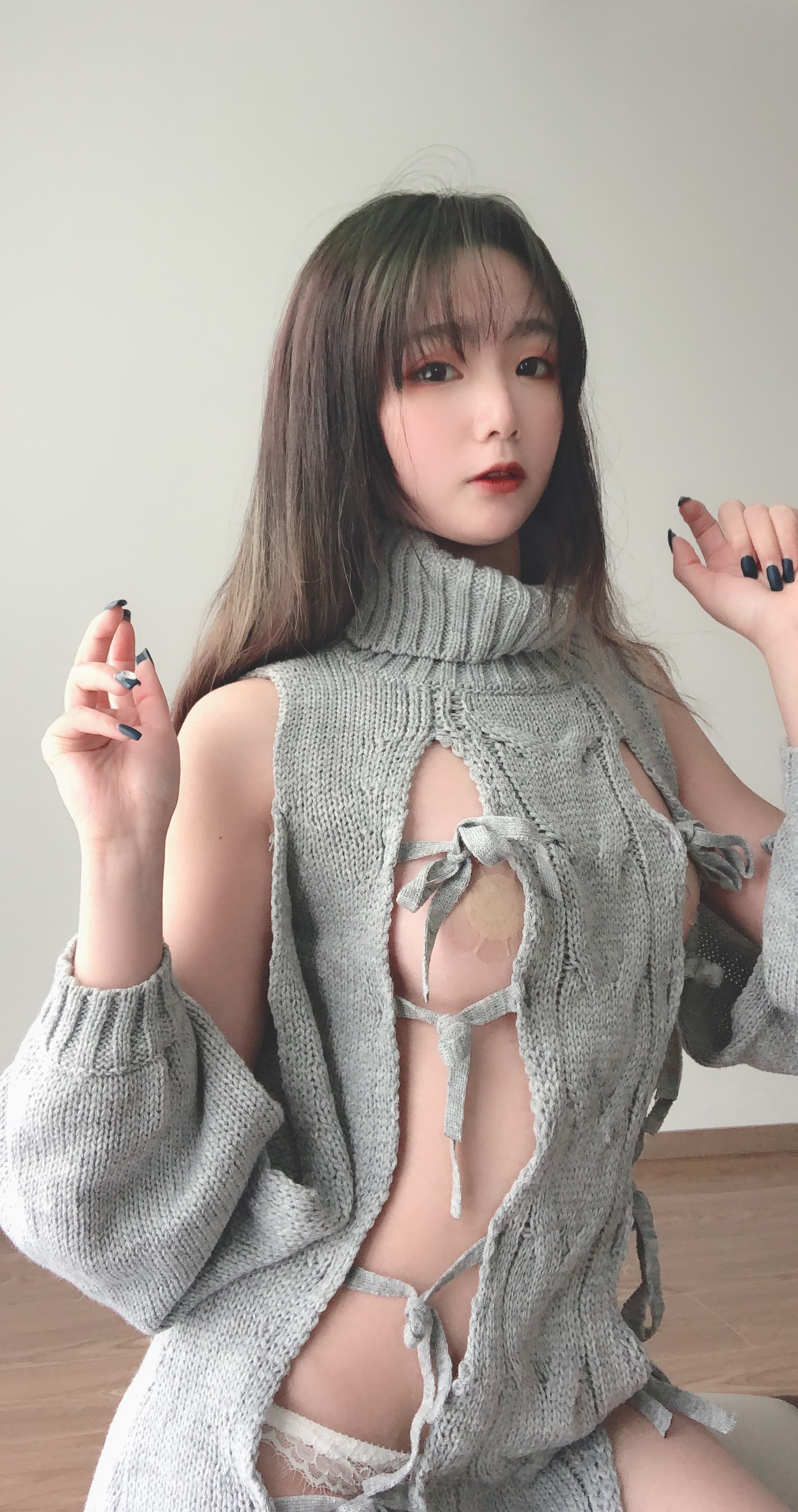 NO.015 露背毛衣 – [是青水] - 喵图录