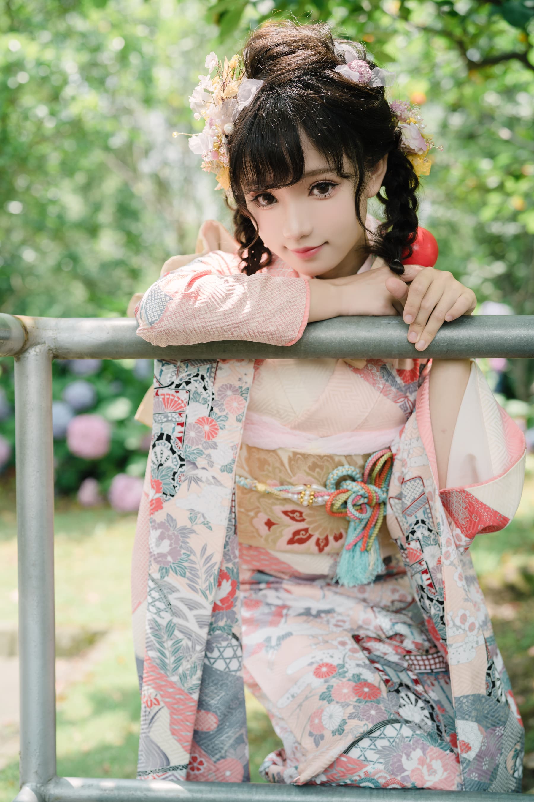 NO.009 绣球花和服写真 – [花柒Hana] - 喵图录