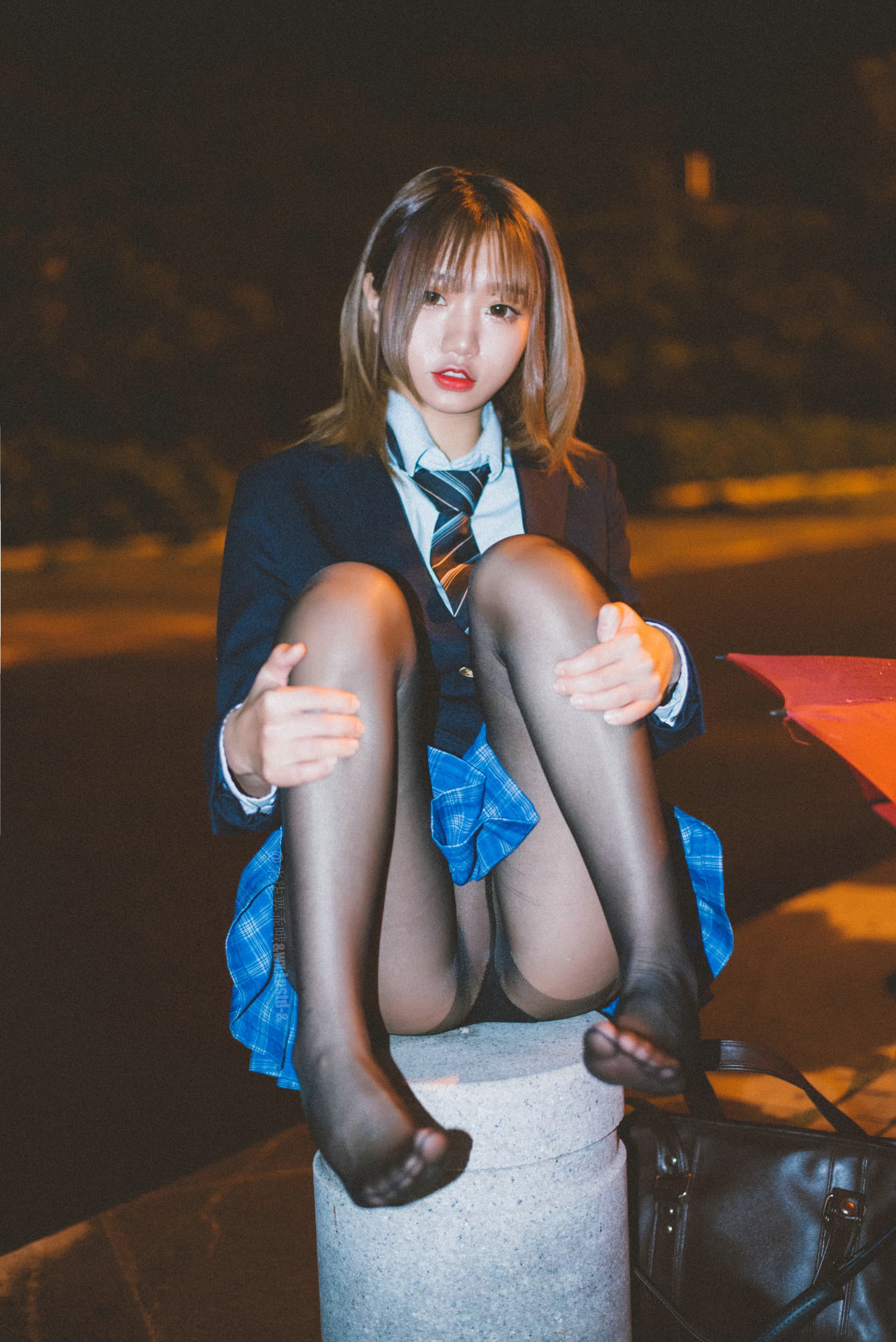NO.014 深夜公园JK – [柒柒要乖哦] - 喵图录