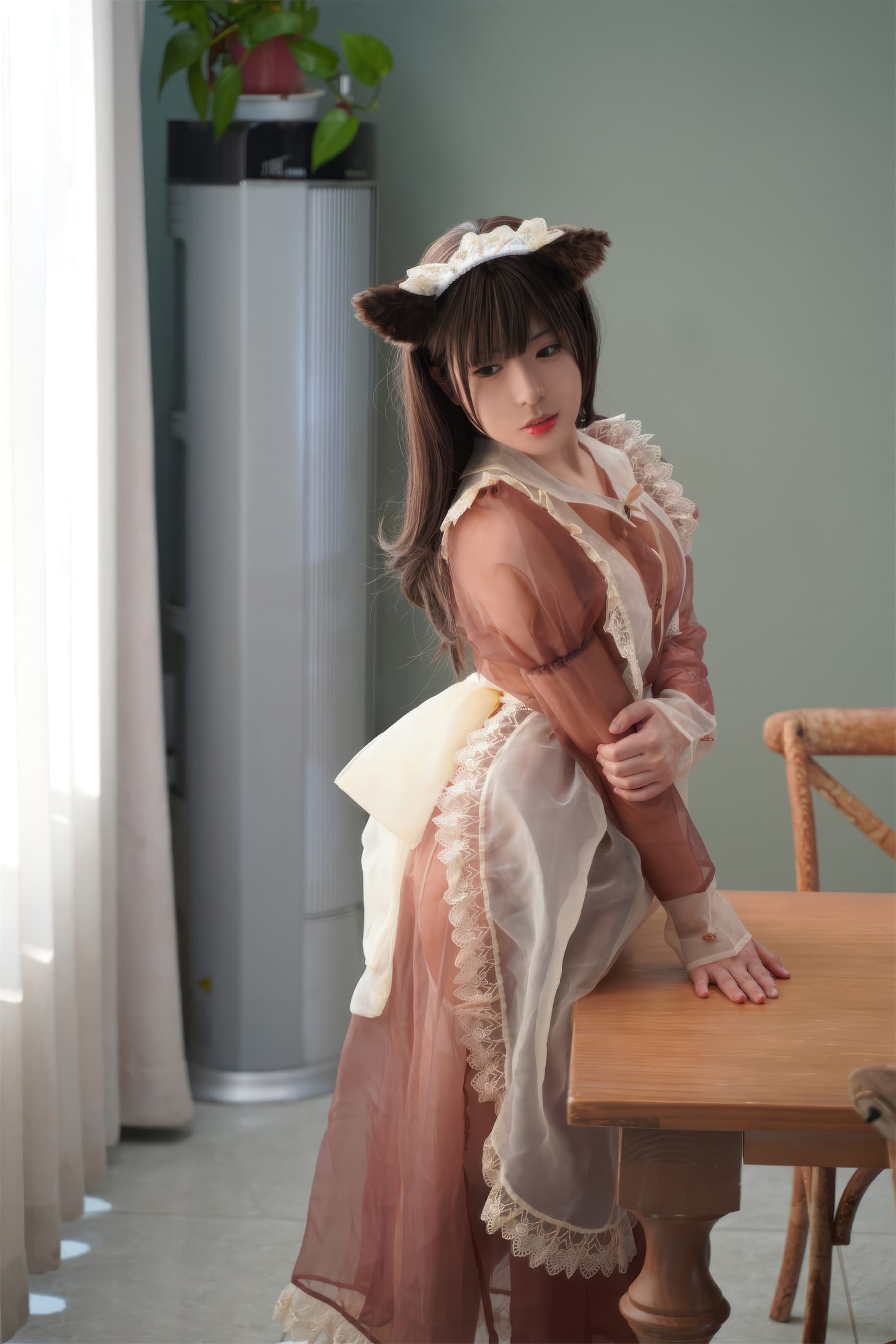 NO.042 棕色透明女仆 – [虎森森] - 喵图录