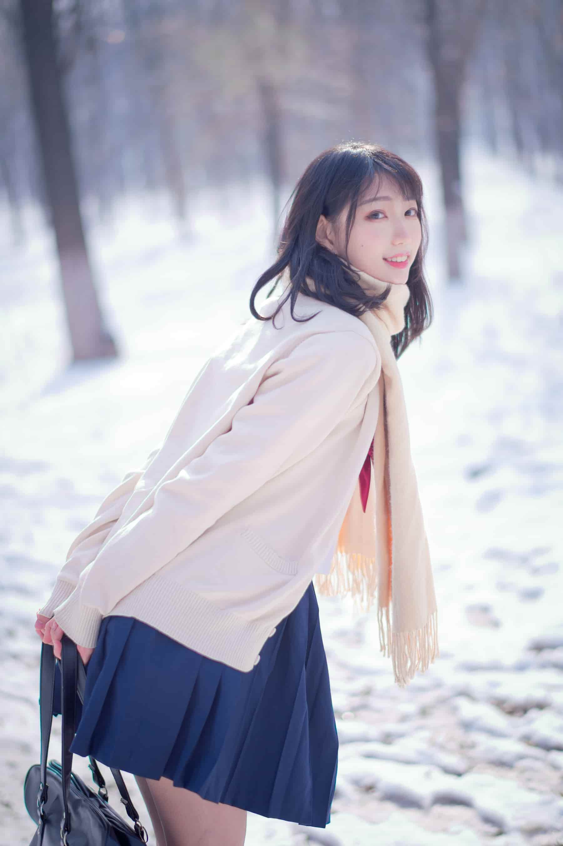 NO.028 雪景jk – [周叽是可爱兔兔] - 喵图录