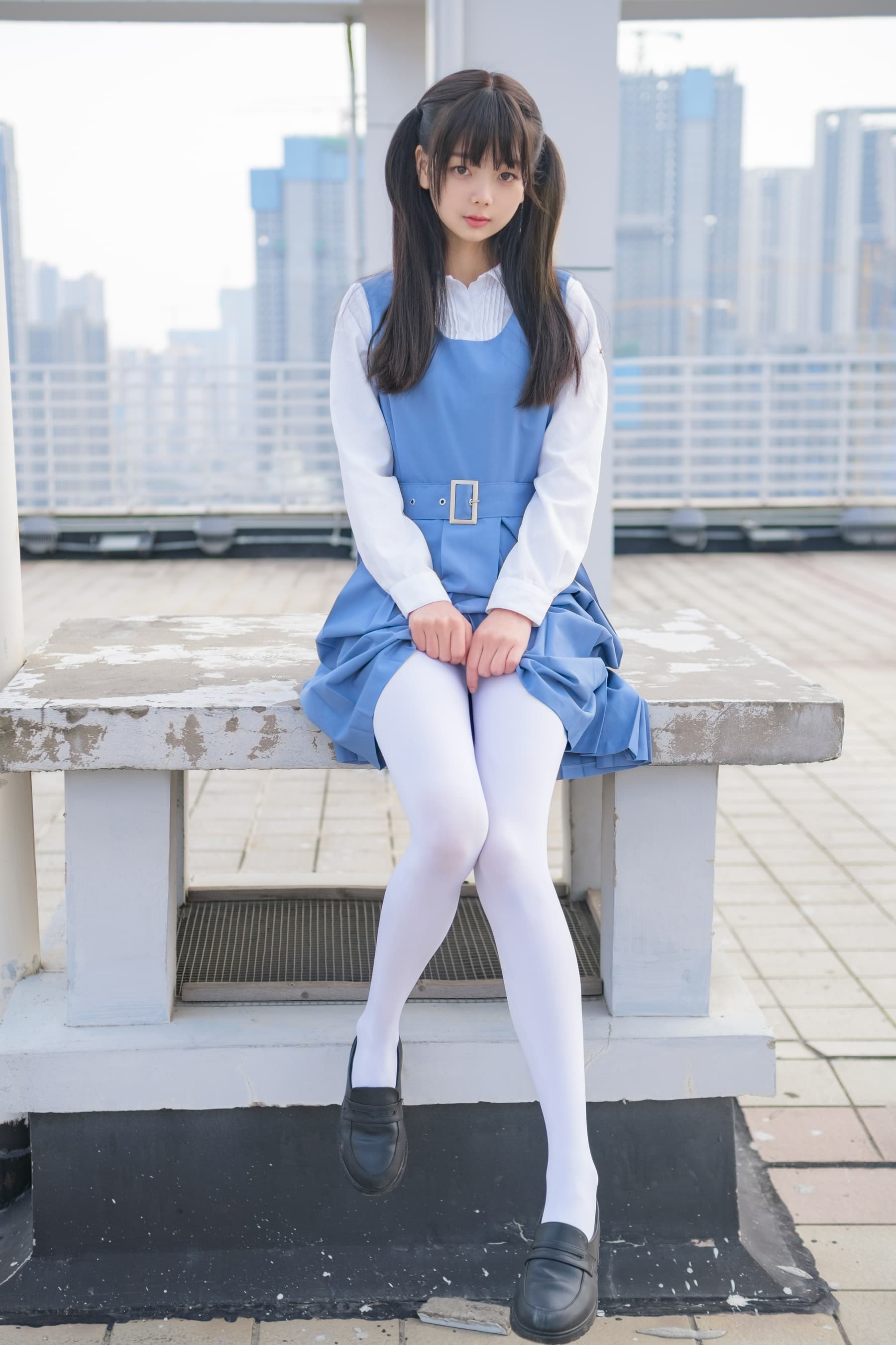NO.008 晴空02 夜夜 天台真空80d白丝 – [稚乖画册] - 喵图录